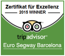 Euro Segway Barcelona - According to the rating on TripAdvisor we are one of the Best! Euro Segway Barcelona - Certificate of Excellence 2015